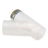 POWERTEC 70228 2-1/2 Inch Y-Fitting Dust Collection Hose Connector, Clear Color POWERTEC