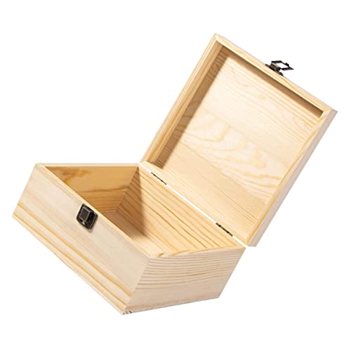 COHEALI Box Wooden Keepsake Box Wooden Organizer Box Desktop Stand Unfinished Box Jewelry Organizer Clear Decorative Case Jewelry Box Decorative COHEALI