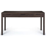 SIMPLIHOME Hollander SOLID WOOD 60 inch Wide Home Office Desk, Writing Table, Workstation, Study Table Furniture in Warm Walnut Brown with 2 Drawers SIMPLIHOME