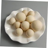 KALLORY 200 Pcs Crafts Loose Beads Unfinished Wood Bead Natural Wood Balls Mini Wood Balls Loose Spacer Bead No Hole Wood Bead House Supplies Blank KALLORY