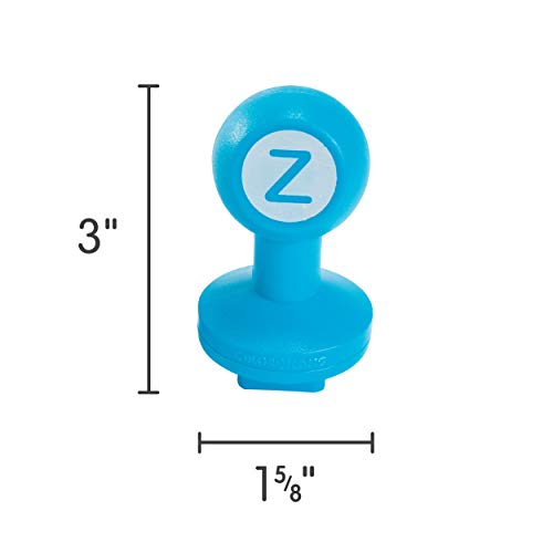 Colorations Alphabet Dough Stampers Set, Uppercase Letters – Set of 26 Letter Stamps, Fun ABC Learning Tool for Toddlers, Ideal for Classroom and Colorations