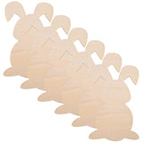 Kisangel 12 pcs Rabbit Shaped Wood Chips Unfinished Wood Bunny Easter Bunny Unfinished Wood Crafts Bunny Unfinished Wood Slices Decor Bunny Hanging Kisangel