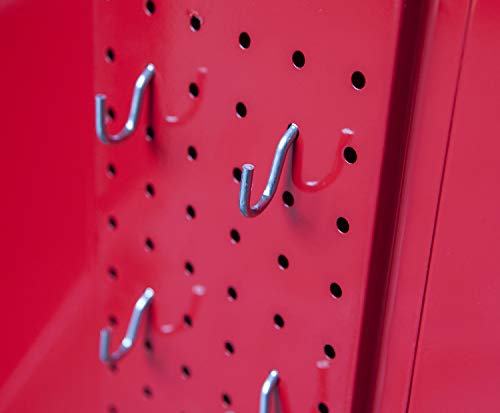 BIG RED ATBT1204R-RED Detachable 4 Drawer Tool Chest with Large Storage Cabinet and Adjustable Shelf, 11" x 20.3" x 40.4" BIG RED