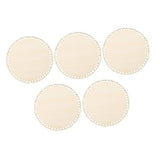 STOBOK 10 Pcs Woven Bag Base Wood Base for Crochet Handbag Weaving Board Basket Weaving Supplies Wood Bag Bottom Unfinished Wooden Round Weaving STOBOK