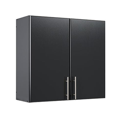 Prepac Elite Functional 9-Piece Garage Cabinets and Storage System Set A, Simplistic Garage Closet Shop Cabinets 24" D x 112" W x 89" H, Black,