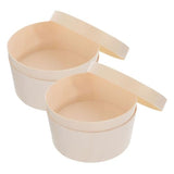 Ciieeo 18.8CM Unfinished Round Box DIY Round Unfinished Wooden Boxes Mini Round Wooden Box Storage Wooden Box for Jewelry Box Craft Kit for Kids Ciieeo