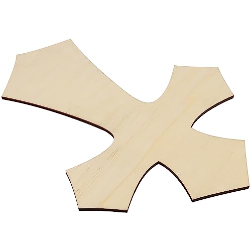 KEILEOHO 12 PCS Unfinished Wooden Cross, Cross Wood Cutouts, Wooden Crosses for Crafts, Halloween and Christmas Decorations, 3/16 x 11.8 x 8.8 Inch