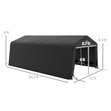Outsunny 12' x 20' Heavy Duty Carport, Portable Garage Canopy Tent with 2 Ventilation Windows and Large Door, for Car, Truck, Boat, Motorcycle, Bike, Outsunny