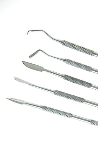 SE 12-Piece Stainless Steel Wax Carvers Set, Wax & Clay Sculpting Tools, Double Ended Carving Kit for Modeling, Sculpting and Shaping, Silver - DD312 SE