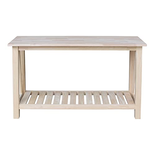 IC International Concepts Console Table, Ready to Finish - WoodArtSupply