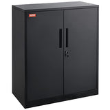 VEVOR Metal Storage Cabinet with 2 Magnetic Doors and 2 Adjustable Shelves, 200 lbs Capacity per Shelf, Locking Steel Storage Cabinet, 42'' Metal VEVOR