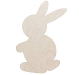 6-Pack Bunny Rabbits Easter with or without Holes Unfinished Wood Cutout DIY Crafts Door Hanger Ready to Paint Cut Out Birch Plywood All Sizes Texan Wood Crafts