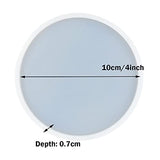 5Pcs Round Shape Epoxy Mold DIY Resin Casting Round Base Coaster Silicone Mold, Medium Size 4 inch QTTLLI