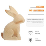 EXCEART 2pcs Easter Decorations Unfinished Wooden Bunny Rabbit Figurines to Paint DIY Easter Wood Crafts Toys Gifts Ornaments for Spring Party EXCEART