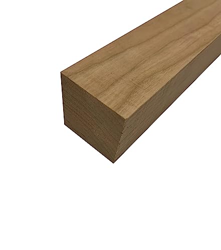 Exotic Wood Zone | Premium Cherry Turning Wood Blanks | Pool Cue Square Wood Lathe Blocks | 3" x 3" x 36"