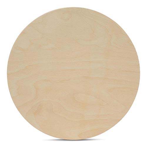 Wood Circles 20 inch 1/2 inch Thick, Unfinished Birch Plaques, Pack of 1 20 inch Wooden Circle for Crafts and Blank Sign Rounds, by Woodpeckers Woodpeckers