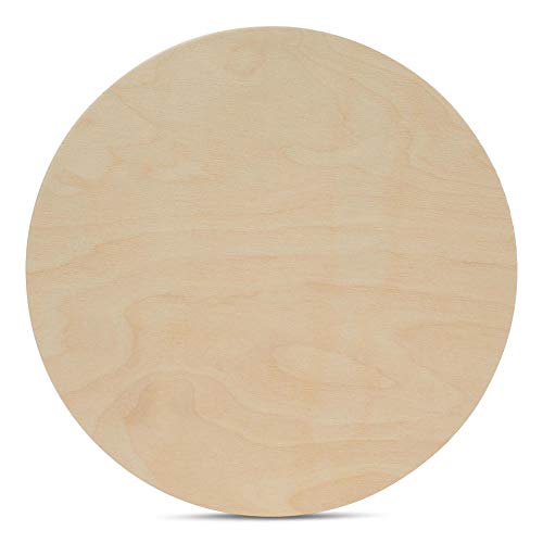 Wood Circles 20 inch 1/2 inch Thick, Unfinished Birch Plaques, Pack of 1 20 inch Wooden Circle for Crafts and Blank Sign Rounds, by Woodpeckers