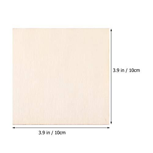Healifty 20pcs Unfinished Wood Crafts Wooden Square Cutouts Unfinished Wood Squares Wooden Chips for Crafts Homemade Ornaments Wood Craft Slices Wood Healifty