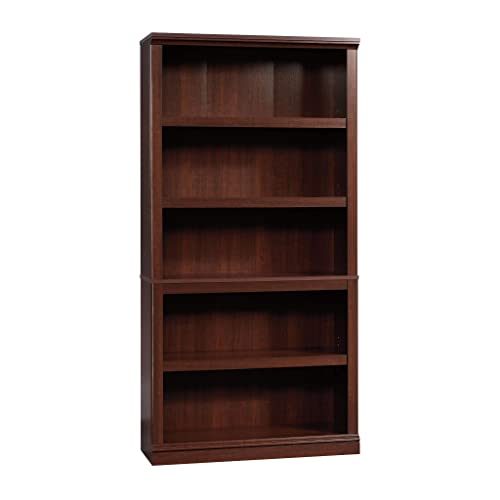 Sauder Miscellaneous Storage 5 Bookcase/Book Shelf, L: 35.28" x W: 13.23" x H: 69.76", Select Cherry finish Sauder