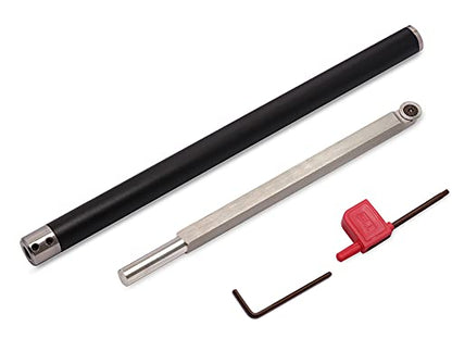 Carbide Tipped Lathe Chisel Wood Turning Tool Set Finisher Tools Bar with Ci0 16mm Round Carbide Insert Cutter for Wood Hobbyist or DIY or Carpenter