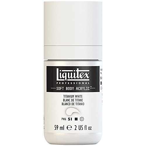 Liquitex Professional Soft Body Acrylic Paint, 59ml (2-oz) Bottle, Titanium White Liquitex
