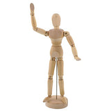 US Art Supply® Wood 8" Male - Artist Drawing Manikin Articulated Mannequin with Base and Flexible Body - Perfect for Drawing The Human Figure (8" US Art Supply