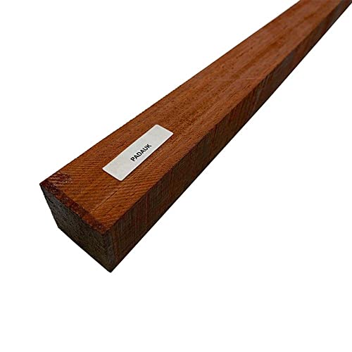 Exotic Wood Zone | Padauk Wood Turning Blanks 1pcs - 2" x 2" x 18" - WoodArtSupply