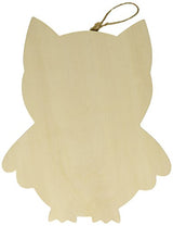 CRAFTWOOD 9190-9301 Wood Plaque W.Hanger Owl, Natural Darice