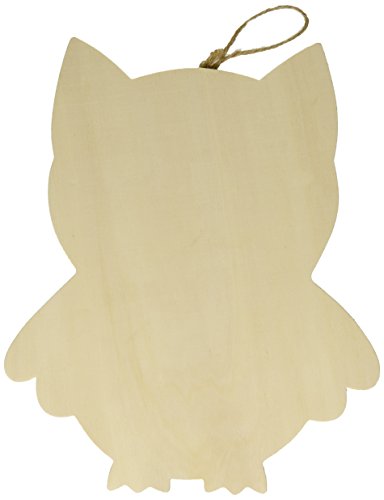 CRAFTWOOD 9190-9301 Wood Plaque W.Hanger Owl, Natural