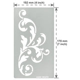 Aleks Melnyk No.349 Metal Stencil, Swirls, Ornaments, Flowers Vine, Patterns, Border, Small Stencil, 1 PC, Template for Wood Burning, Engraving, Aleks Melnyk
