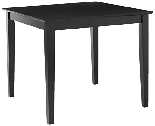 IC International Concepts Solid Wood Top Dining Table, Black IC International Concepts