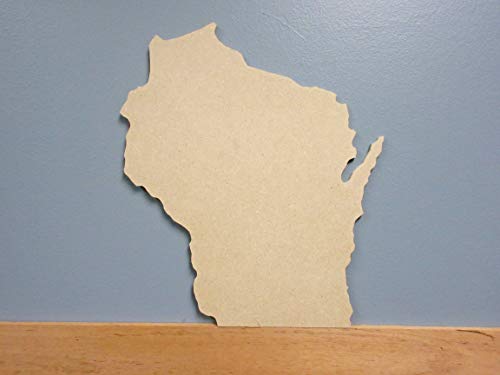 Wisconsin State Cutout - 3 Pack - 1/4'' MDF - WoodArtSupply