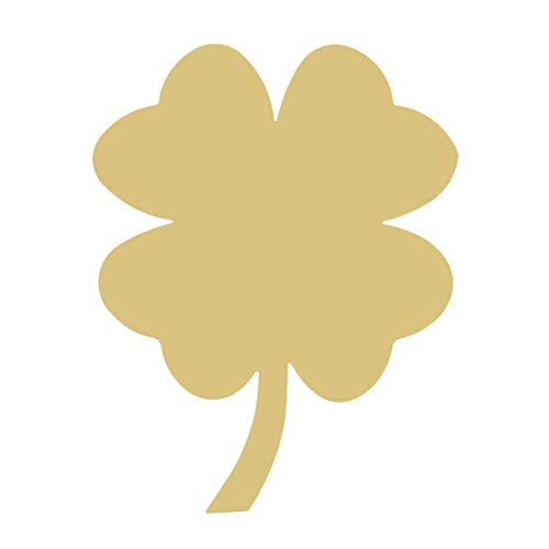 4 Leaf Clover Cutout Unfinished Wood St. Patrick's Day Leprechaun Door Hanger Spring Decor MDF Shape Canvas Style 1 (6") - WoodArtSupply