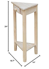 International Concepts Corner Accent Table, Unfinished IC International Concepts