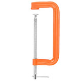 MAHIONG 2 PCS 8 Inch C Clamp Set, Orange Heavy Duty Malleable Iron G-Clamp with 8 Inch Jaw Opening, Throat Depth 3-3/8 Inch, C Clamps for MAHIONG