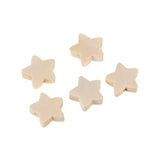 SEWACC 100 Pcs Wooden Beads 20 MM Star Shape Unfinished Wood Beads Spacer Beads with Hole for Crafts DIY Jewelry Making SEWACC