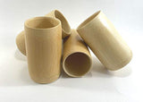 TXV Mart | Disposable or Reusable Natural Bamboo Wood Drinking Cup 12 oz | Wooden Tea Cup Coffee Mug Wine Mug, 4 Pack TXV