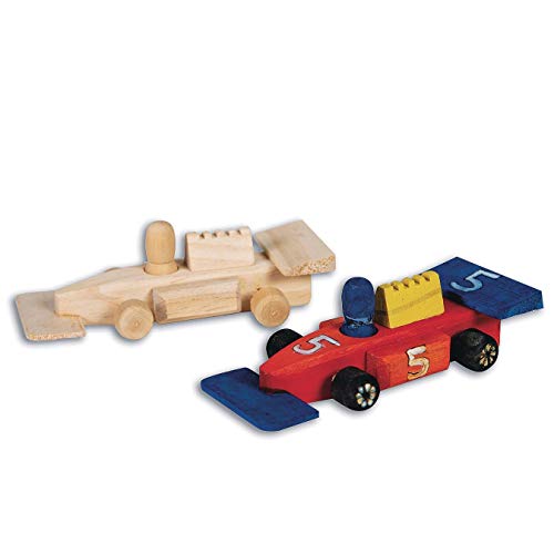 S&S Worldwide Mini Unfinished Wood Race Cars (Pack of 12)