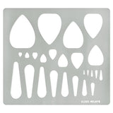 Aleks Melnyk #205 Metal Stencil for Jewelry, Shape Earring Teardrops Cutouts Stencil, Lapidary Template for Cabochons, Tear Drop, Jewelry making - WoodArtSupply