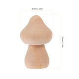Healifty 50 Pcs Woody Mushroom Unfinished Plain Wooden Peg Doll Wooden People Figures Gifts Wooden Mushroom Head Mini Mushrooms Figures Wooden Healifty
