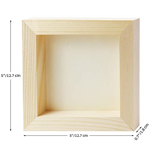 FSWCCK 10 Pcs 5x5 Wood Panel Boards, Unfinished Wood Canvas Wooden for Crafts, Painting Canvas, DIY Art Projects, Pouring, Arts Use with Oils,