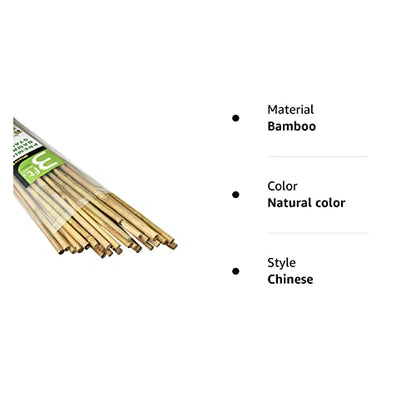 Mininfa Natural Bamboo Stakes 3 Feet, Eco-Friendly Garden Stakes, Plant Stakes Supports Climbing for Tomatoes, Trees, Beans, 25 Pack - WoodArtSupply