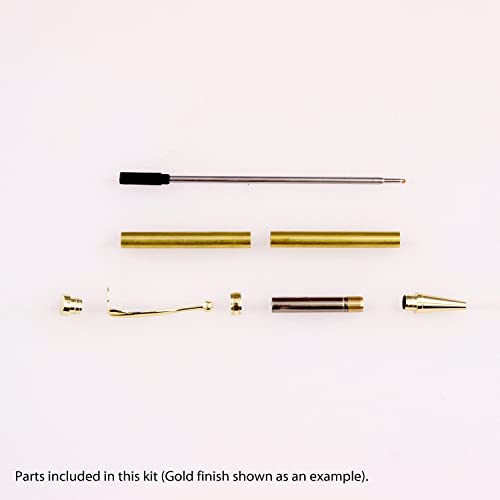 Legacy Woodturning, Fancy Pen Kit - Variety, 10 Pack, Includes 2 Gold, 2 Gun Metal, 1 each of Satin Gold, Satin Silver, Silver, Black Chrome, Chrome, Legacy Woodturning