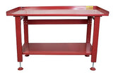 K Tool International 75111 60" x 34" Heavy Duty Work Table for Garages, Repair Shops and DIY, 1200 lb., 31" Height, Raised Edges, Bottom Shelf, K Tool International