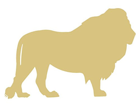 Lion Cutout Unfinished Wood Animal Zoo Wildlife Safari Door Hanger Kids Craft MDF Shaped Canvas Style 1 Diverse Woodworking