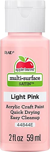 Apple Barrel Multi Surface Acrylic Paint, 2 Fl Oz (Pack of 1), Light Pink Apple Barrel