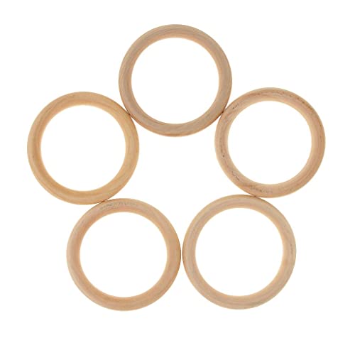 barenx Natural Wood ?C 20 Pieces Unfinished Wood Rings for Pendant, DIY - WoodArtSupply