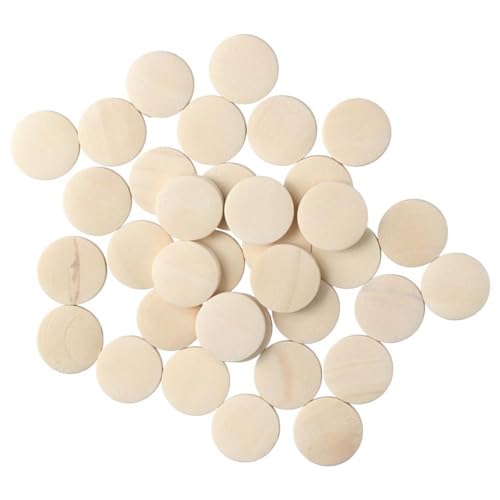 hobbyhub 200Pcs Flat Round Wooden Beads, 15mm Natural Unfinished Wooden Coin Spacer Beads Wooden Circle Coin Loose Beads for Jewelry Making hobbyhub