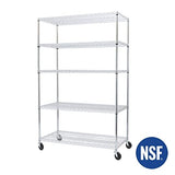 Seville Classics UltraDurable Heavy Duty NSF Solid Steel Wire Rack Storage Unit Organizer for Garage, Warehouse, Office, Restaurant, Classroom, Seville Classics