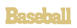 Word Baseball Cutout Unfinished Wood Sports Softball Kids Room Door Hanger MDF Shape Canvas Style 1 Diverse Woodworking